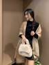 CRANTA KOMEIA官網(wǎng)圍巾披肩女款2025新款秋冬保暖雙面韓版圍脖生日禮物送 卡其色 高級(jí)感ck風(fēng)送女朋友老婆實(shí)用高檔 曬單實(shí)拍圖