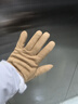 ELLE毛絨手套女士秋冬季加絨戶(hù)外保暖麂皮分指可觸屏開(kāi)車(chē)騎行百搭 摩卡棕 曬單實(shí)拍圖