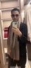 古馳（GUCCI）男女同款經(jīng)典雙G雙面印花流蘇爆款圍巾淺棕色 165904 3G646 9664 曬單實拍圖