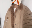 FOX.G棉服男棉衣棉襖羊羔絨外套燈芯絨冬季衣服男裝秋冬襖男款冬裝襖子 燈芯絨情侶款棉服深卡其色 L 【建議120斤以內(nèi)】 曬單實(shí)拍圖