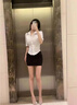 雷黛茜收腰白襯衫女職業(yè)工作服套裝夏修身性感襯衣設(shè)計感小眾短款高級感 白襯衣 M 曬單實拍圖