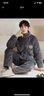 韓彩韓彩睡衣男夾棉冬季高領(lǐng)加厚三層保暖省服居家服套裝 深灰蘭 XL 曬單實(shí)拍圖