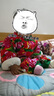 格素凡東北大花棉襖寶寶冬季連體棉服周歲嬰兒衣服冬裝加絨加厚軍棉大衣 大花哈衣 含帽子 100 曬單實(shí)拍圖