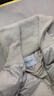 糖力商場(chǎng)同款冬季新款水貂毛織大翻領(lǐng)白鴨絨羽絨服外套女短款 灰色 S 曬單實(shí)拍圖