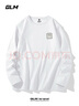 GLM白色長(cháng)袖t恤男春秋季重磅男裝打底衫純棉吸汗寬松大碼男士衣服 曬單實(shí)拍圖