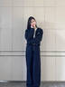 馬迪安短款小香風(fēng)高級感外套女2025春秋新款單排扣復古法式氣質(zhì)百搭上衣 藏青色 常規 S 建議80-95斤 曬單實(shí)拍圖