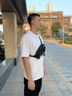安踏（ANTA）王一博同款斜挎包 男女休閑運(yùn)動(dòng)通勤包簡(jiǎn)約百搭輕便騎行單肩胸包 基礎(chǔ)黑-1 均碼 曬單實(shí)拍圖