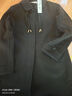 百圖betu女裝冬季新款毛呢外套新中式雙面呢羊毛大衣女2410T13 黑色 M 曬單實(shí)拍圖