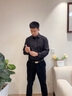 SATCHI沙馳男裝都市通勤正裝長(cháng)袖襯衫2025春季新款高彈易打理男士襯衣 黑色 42 曬單實(shí)拍圖
