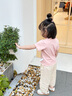 幼歌（YOUGE）【BoBoTee】嬰幼兒花邊領(lǐng)舒適彈力BOBOT恤童趣短袖 粉色 90 cm 曬單實(shí)拍圖