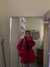 CamalgOri紅色結婚羽絨服紅色羽絨綿服女款結婚本命年女裝保暖蛇年冬裝預售 酒紅色 [高檔亮絲面料] 7天內發(fā)貨 M 105-125斤 曬單實(shí)拍圖