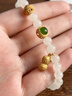 豆蔻時(shí)光6mm和田玉白玉手串碧玉古法銀花球花生吊墜玉石手鏈生日禮物女款 曬單實(shí)拍圖