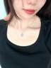 紅笙S999足銀跳動(dòng)的心項鏈女士生日禮物送女友老婆結婚實(shí)用鎖骨鏈吊墜 天使之戀跳動(dòng)的心項鏈 曬單實(shí)拍圖