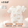貝樂(lè )咿新生兒衣服秋冬季加厚夾棉男女寶寶連體衣初生嬰兒哈衣睡衣棉衣 5965愛(ài)心熊 52 曬單實(shí)拍圖