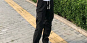 CLOR美式工裝休閑褲男春秋款潮流機能褲寬松防風(fēng)直筒褲子CL18黑色3XL 曬單實(shí)拍圖