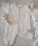 優(yōu)奇嬰兒衣服秋冬季新生兒夾棉連體衣加棉可愛(ài)保暖哈衣剛出生寶寶冬裝 【三層暖棉】白色-單件 90cm 曬單實(shí)拍圖
