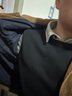 PRIDEME冬季加厚款保暖毛呢絨料拼接假兩件襯衫領(lǐng)毛衣男長(cháng)袖休閑針織衫男 BNS9515-咖啡色 XL 曬單實(shí)拍圖