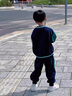 G.DUCKKIDS小黃鴨童裝男童套裝春秋裝1-3歲帥氣兒童衣服男孩運(yùn)動(dòng)服裝兩件套 藏青色 150 建議11~12歲【140-150cm】c 曬單實(shí)拍圖
