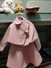 藍貝妮童裝女童連衣裙秋冬季兒童套裝拜年服裝女孩冬裝過(guò)年衣服大童女裝 夾棉粉色（裙子+外套+帽子） 120碼建議身高110CM 曬單實(shí)拍圖