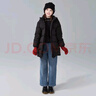 笛莎童裝女童羽絨服2025年冬季中長(cháng)款多色連帽羽絨服 黑色 150 曬單實(shí)拍圖