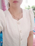DAVEY MODE方領(lǐng)泡泡短袖感別致2025夏季新款寬松外穿開(kāi)衫女t恤女短款上衣 杏色 M :建議95-105斤 曬單實(shí)拍圖