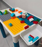 xunlu巡鹿兒童益智玩具男孩女孩1歲到3歲寶寶多功能積木桌子椅子大顆粒拼裝 大號積木桌+1椅+80大顆粒+2收納 兼容樂(lè )·高1-3-6-12歲生日禮物 曬單實(shí)拍圖