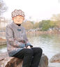 桓黎老年人春秋裝女外套奶奶裝新款60歲70老太太秋裝媽媽立領(lǐng)長(zhǎng)袖衣服 藍(lán)色（加絨款） 3XL 建議(115-130斤) 曬單實(shí)拍圖