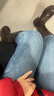 德瑪納【靴王腿精褲】春秋熱銷棉彈高腰牛仔褲女顯瘦百搭修身小腳褲子 曬單實(shí)拍圖
