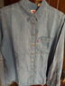 Levi's李維斯女士寬松簡(jiǎn)約氣質(zhì)時(shí)尚通勤cleanfit藍色上衣牛仔襯衫 淺藍色 M 曬單實(shí)拍圖