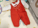 顆粒熊嬰兒衣服寶寶連體衣保暖外出棉服冬季加絨加厚夾棉連帽哈衣 愛心糖 180克 80cm 適合9-12月 曬單實(shí)拍圖