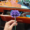 躍越積木花永生花拼裝小顆?；ㄊ倒寤ㄅ⑸斩Y物 18朵積木花束+笑臉花桶 曬單實(shí)拍圖