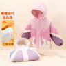 迪士尼寶寶（Disney Baby）童裝兒童舒適保暖外套時(shí)尚休閑百搭?yuàn)A棉連帽外套棉服24年秋冬新款 ZD4DS017玫粉 120 曬單實(shí)拍圖