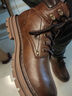 公牛世家馬丁靴春秋季新款牛皮英倫風(fēng)大頭皮鞋男士休閑高幫復古工裝靴子男 古棕【四季款單鞋】GN123102994 43 （運動(dòng)碼） 曬單實(shí)拍圖