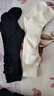 粉媚夢(mèng)女士襪子小腿襪加絨加厚長(cháng)襪冬季保暖中筒襪女襪秋冬地板襪月子襪 加絨小腿襪 【黑色+奶黃】 2雙 曬單實(shí)拍圖