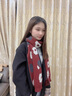 CRANTA KOMEIA圍巾女秋冬季過年紅色針織毛線保暖圍脖生日七夕情人節(jié)禮物 花朵紅色 高級(jí)感輕奢ck風(fēng)送女朋友老婆實(shí)用 曬單實(shí)拍圖
