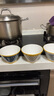 佩爾森（CERAMICS）北歐碗家用創(chuàng)意高腳米飯碗陶瓷釉下彩餐具復(fù)古小碗吃飯斗笠碗 5英寸碗混色4個(gè)裝 曬單實(shí)拍圖