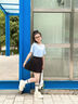 愛邁尼 AMENCL女童百褶裙夏季冰絲裙子兒童半身裙運動速干網(wǎng)球裙夏天短裙中大童 4452黑色 140 cm 曬單實拍圖