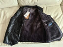 凱撒皮衣馬甲男士開(kāi)衫V領(lǐng)背心保暖抗寒PU皮坎肩無(wú)袖 黑色 3XL  曬單實(shí)拍圖
