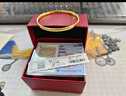 中國(guó)黃金（CHINA GOLD）足金LUCK幸運(yùn)四葉草黃金手鐲金鐲子送女友老婆生日禮物 金重約5.2g 56#【送玫瑰禮盒】【今/次日達(dá)】 曬單實(shí)拍圖