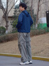 哈吉斯（HAZZYS）男裝 春季戶外休閑外套【PHIZ系列】可拆卸帽寬松夾克男 藏青色NV XL （180/100A 50） 曬單實(shí)拍圖