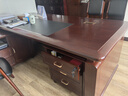 忠勝辦公家具高檔辦公室新中式老板辦公桌豪華貼實(shí)木皮總裁董事長(cháng)辦公桌椅組合 2.2米老板桌 曬單實(shí)拍圖