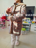 G.DUCKKIDS女童秋冬外套2025新款網(wǎng)紅洋氣中大童加絨保暖冬裝中長(cháng)款毛呢大衣 咖啡色 160 cm 曬單實(shí)拍圖