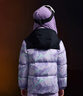 特步【小暖爐】特步兒童羽絨服男女童三防鎖溫御寒防風(fēng)雪山印花羽絨服 羅蘭紫 150cm 曬單實(shí)拍圖