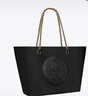 Tory Burch 湯麗柏琦【七夕禮物】 ELLA 大容量鏈條手提鏈條托特包TB 152313 黑色 001 OS 曬單實拍圖