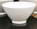 紅牡丹景德鎮(zhèn)骨瓷飯碗家用陶瓷斗笠碗釉下彩大號(hào)吃面碗簡(jiǎn)約沙拉碗泡面碗 純白7.5英寸斗笠面碗2個(gè) 曬單實(shí)拍圖