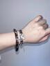 芯奢山水如墨染絕美水墨風(fēng)手鐲女新中式清冷感漸變手鏈女蝴蝶串珠手飾 平安鎖蓮花手鏈 曬單實(shí)拍圖