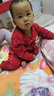 babylove嬰兒連體衣純棉秋裝紅色喜慶衣服滿月寶寶哈衣爬服送禮衣服 曬單實拍圖