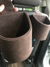 FORSSK座椅背掛鉤多功能后排汽車(chē)用車(chē)內置物飲料水杯架用品 皮革款-水杯架【理想橙】1個(gè)裝 曬單實(shí)拍圖
