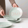 蘇氏陶瓷（SUSHI CERAMICS）青光綠芝麻釉點(diǎn)8英寸餐盤(pán)飯盤(pán)湯盤(pán)子西式螺紋4個(gè) 曬單實(shí)拍圖