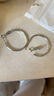 歐美氣質(zhì)爆款圈圈耳環(huán)女輕奢高級感素圈秋冬耳飾品夸張大耳圈耳釘 銀色直徑3CM【一對裝】 曬單實(shí)拍圖